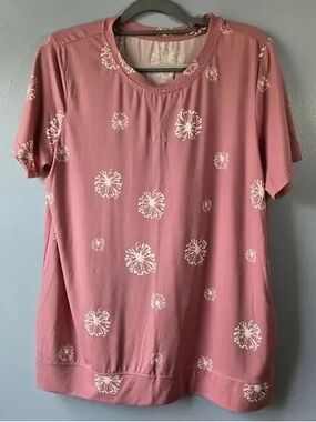 Women's Dusty Rose Short Sleeve Printed Tee
